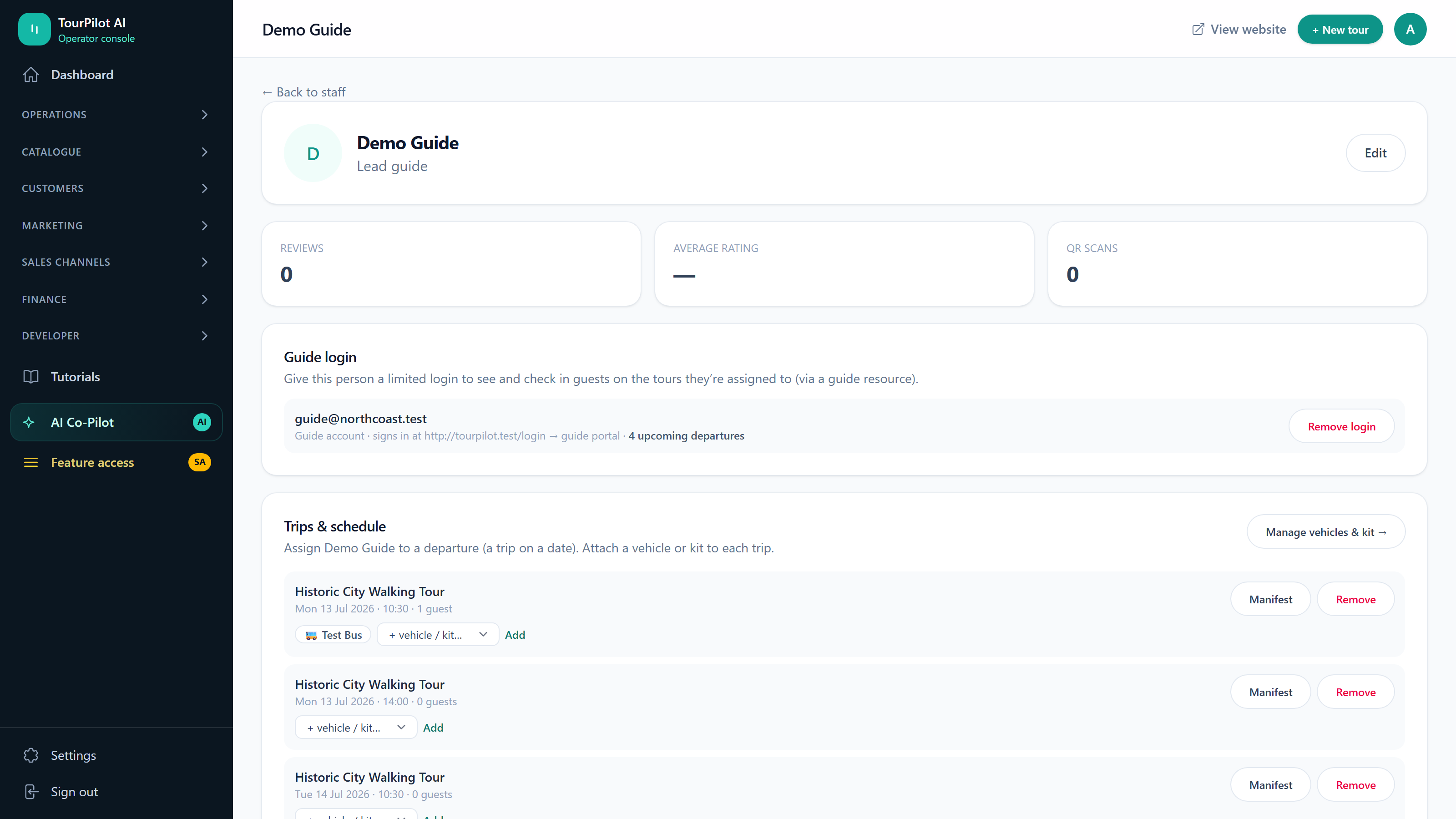 Turn every trip into the next booking, TourPilot screenshot